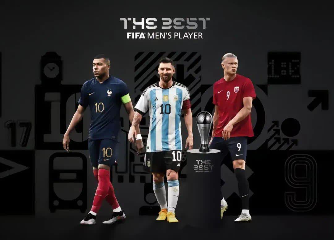 姆巴佩、梅西、哈兰德三选一！FIFA年度最佳球员三人候选揭晓