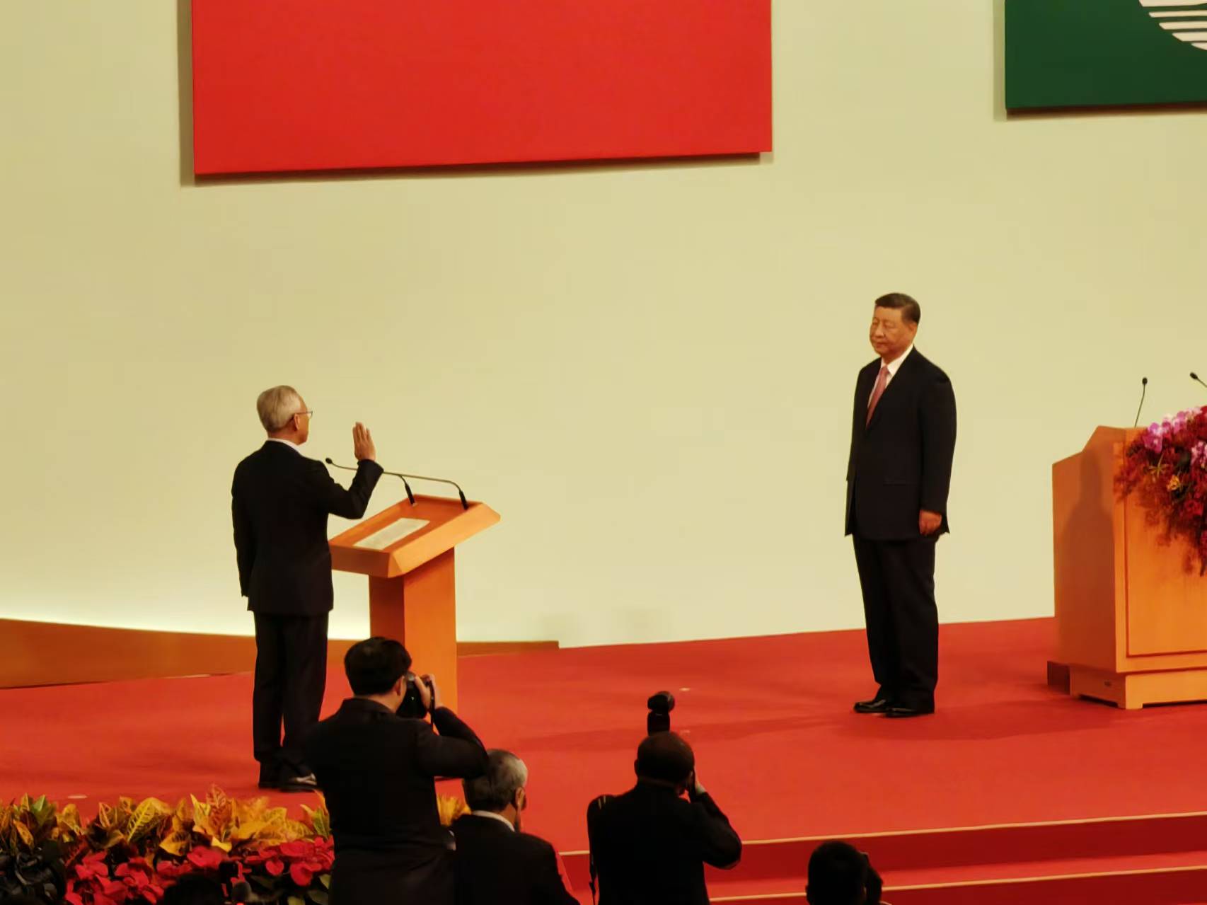 習近平出席澳門回歸慶祝大會 岑浩輝就職典禮