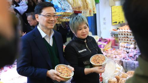 （有片）李家超落区何文田爱民邨